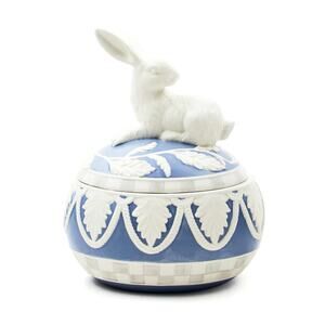 MACKENZIE-CHILDS Cameo Bunny Lidded Box NEW